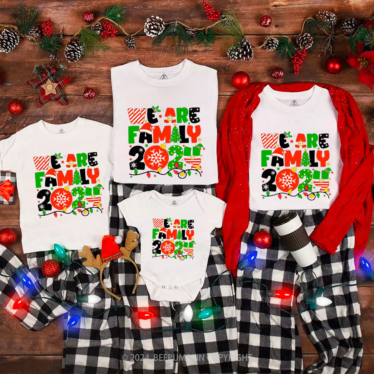 We Are Family Christmas Family Matching T-Shirts
