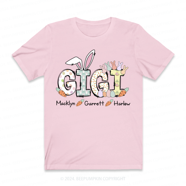 Grandma Bunny With Gigi Easter Tees