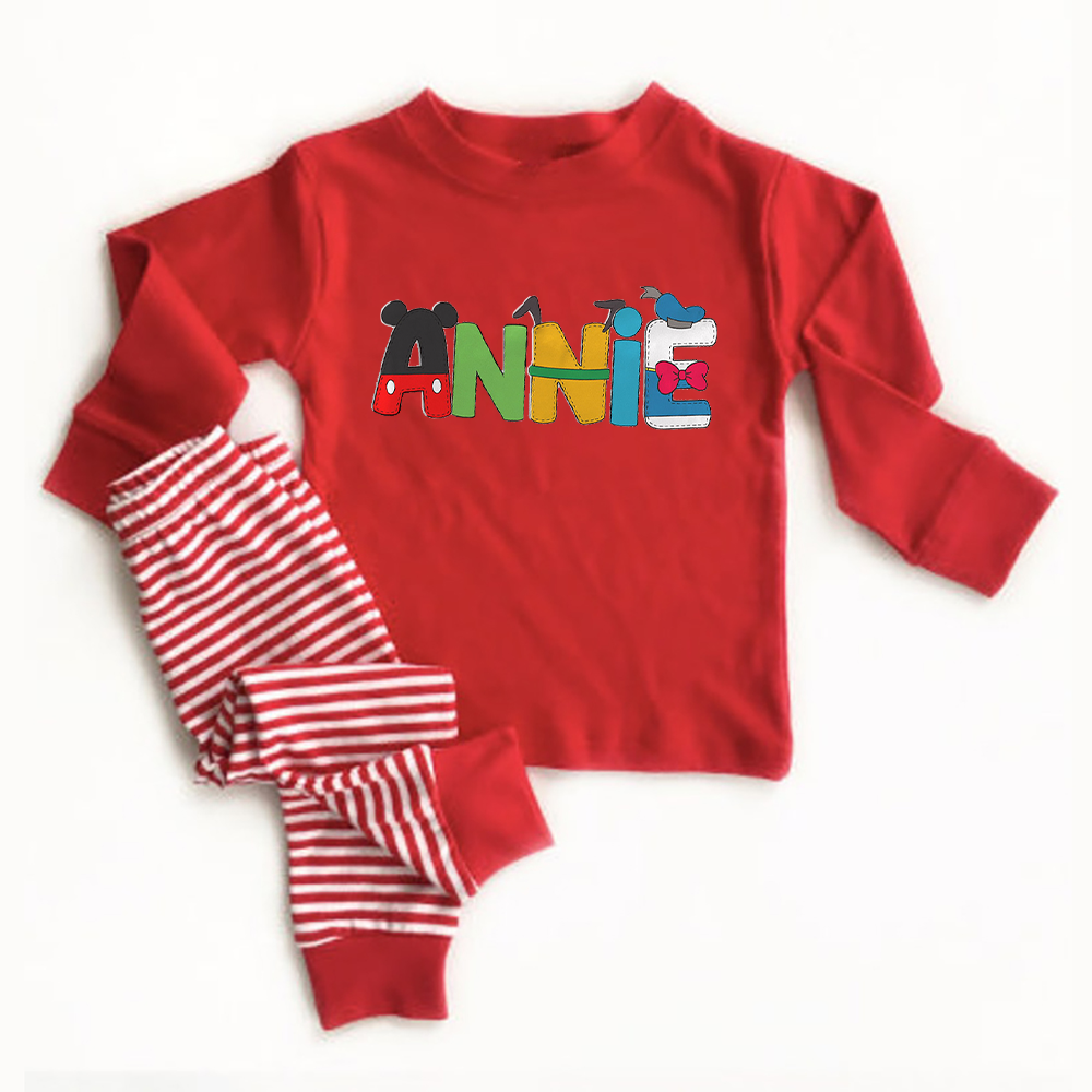 Personalized Vacation Character Name Loungewear Pajamas