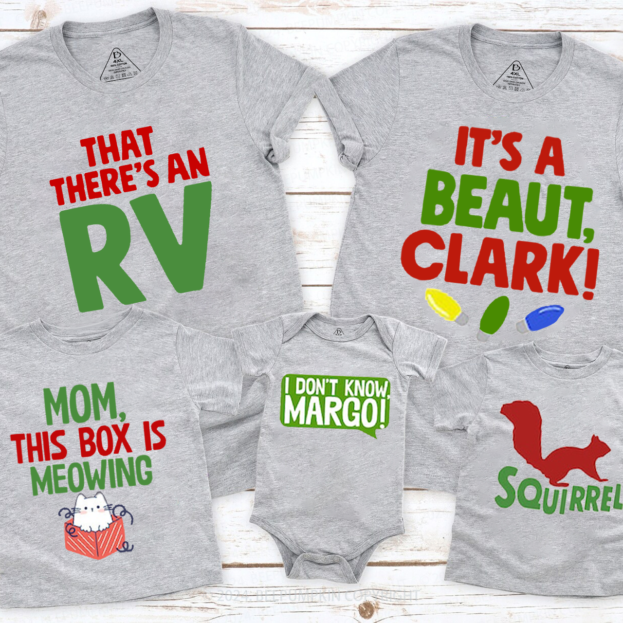 Christmas Vacation Story Quotes Family Matching T-Shirts Beepumpkin