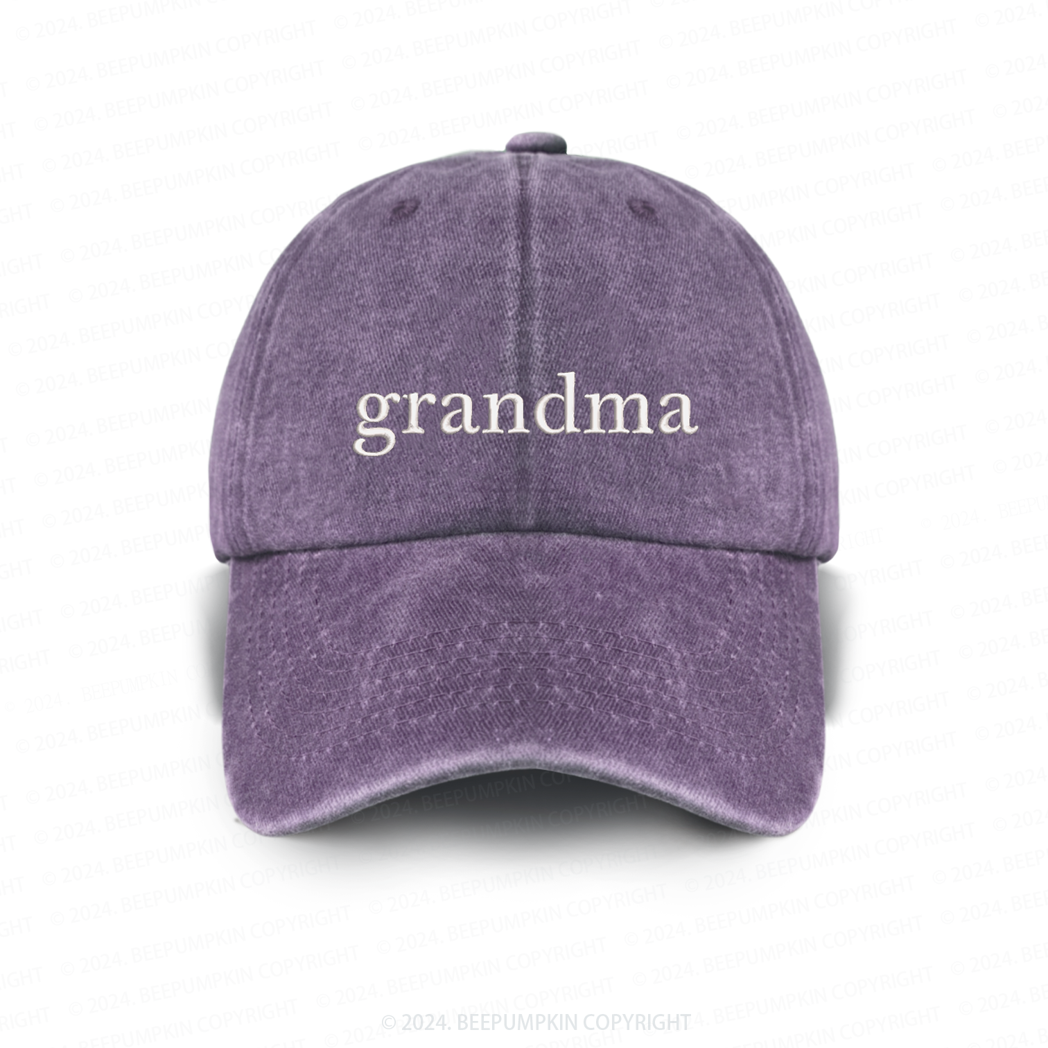 Personalized Adult Washed Embroidered Baseball Cap With Date