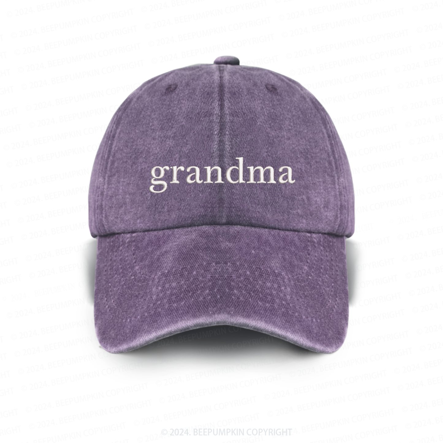 Personalized Adult Washed Embroidered Baseball Cap With Date