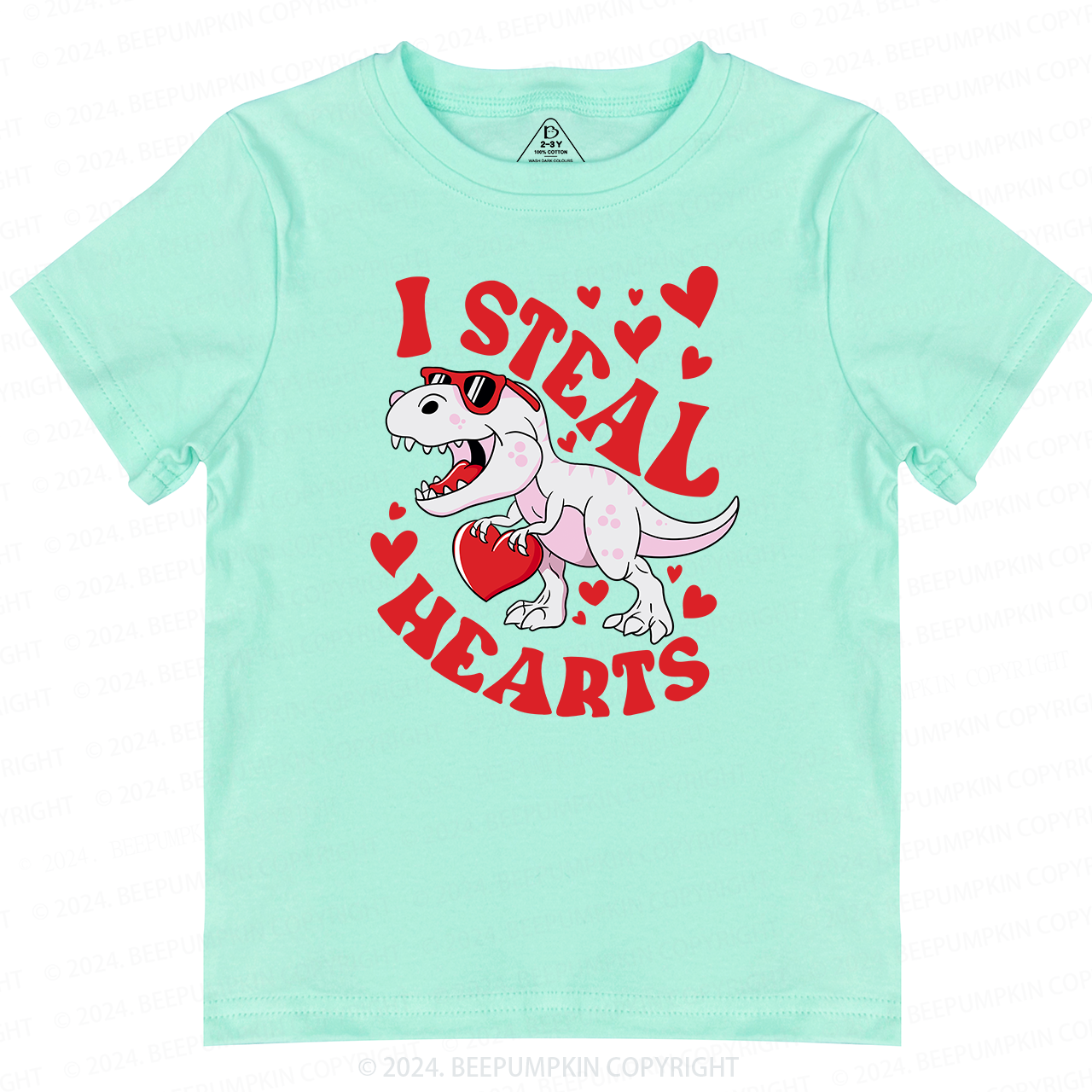 I Steal Hearts Valentine's Day Toddler&Kids Tees Beepumpkin