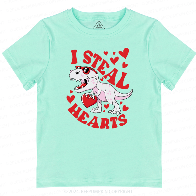 I Steal Hearts Valentine's Day Toddler&Kids Tees Beepumpkin