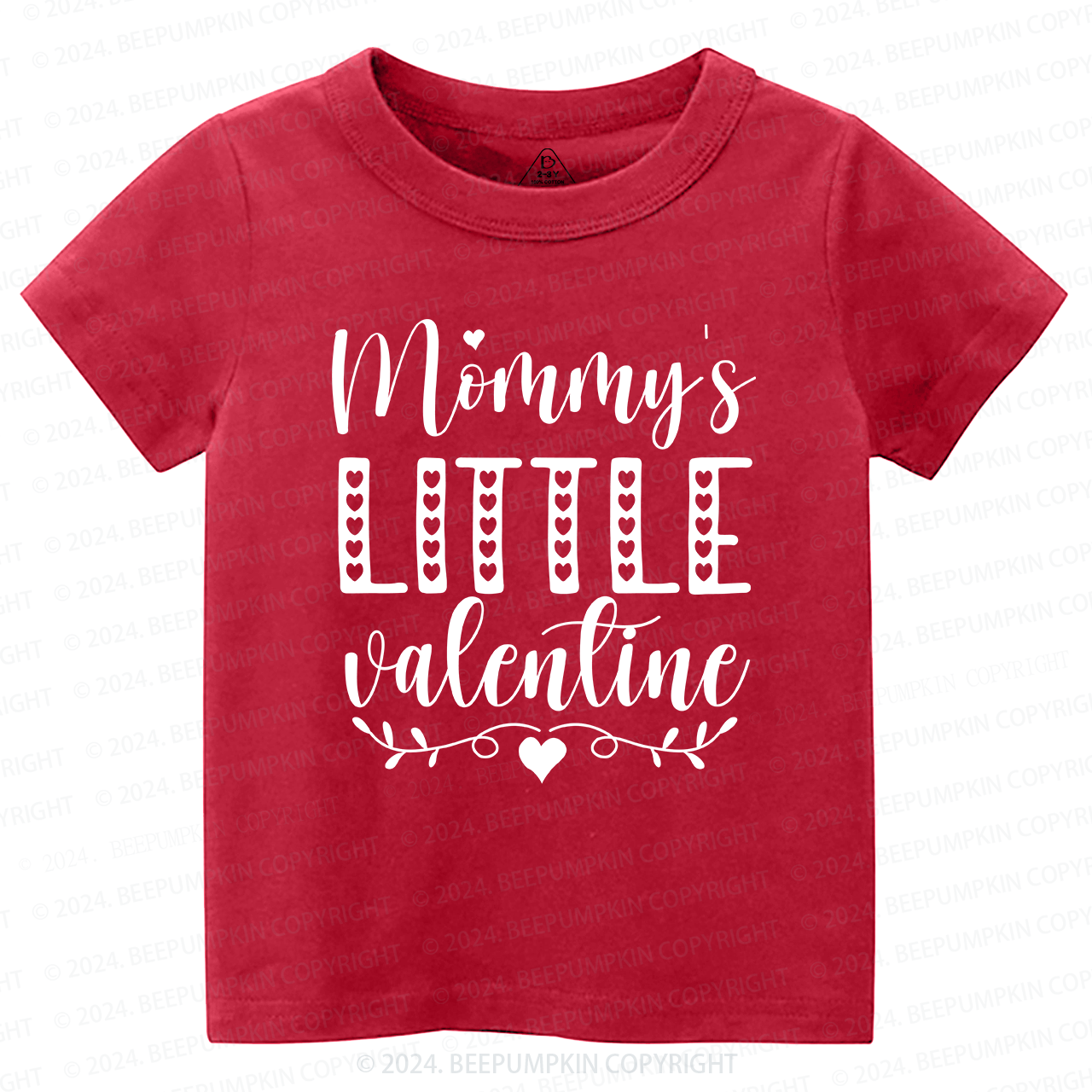 Daddy's Little Valentine Kids Shirt