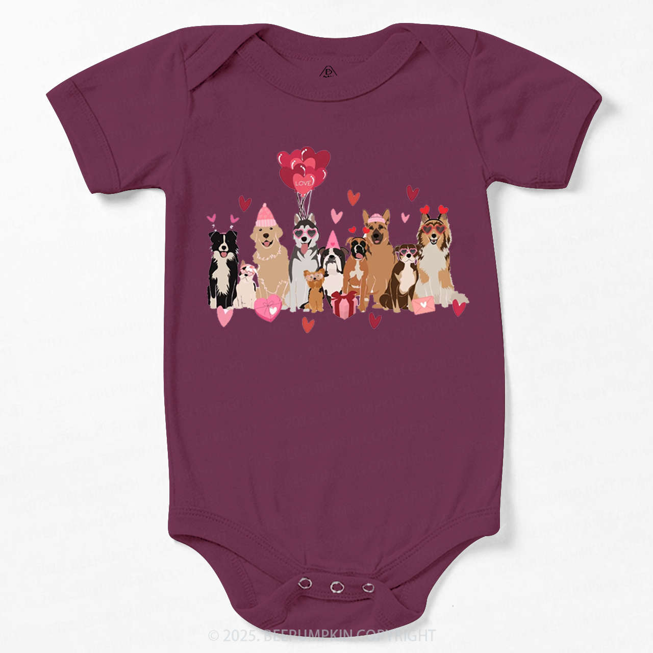 Dog Valentine's Day Bodysuit Beepumpkin