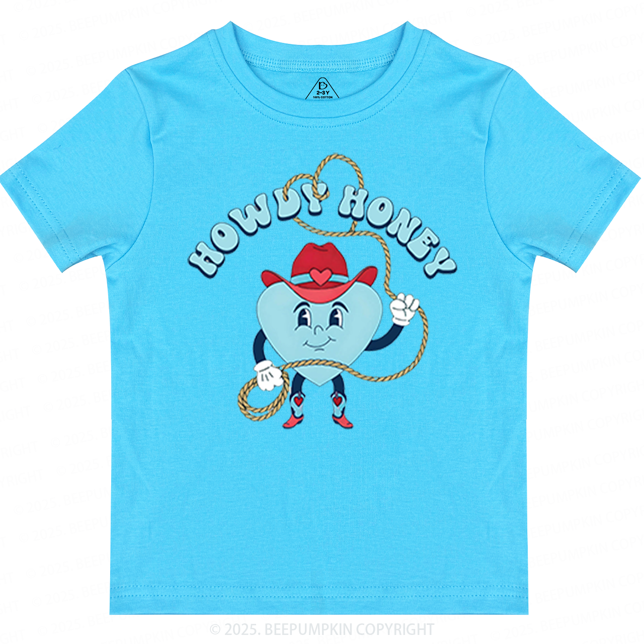 Howdy Honey Valentine's Day Toddler&Kid's Tees Beepumpkin