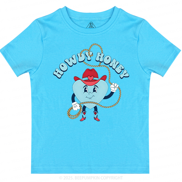 Howdy Honey Valentine's Day Toddler&Kid's Tees Beepumpkin