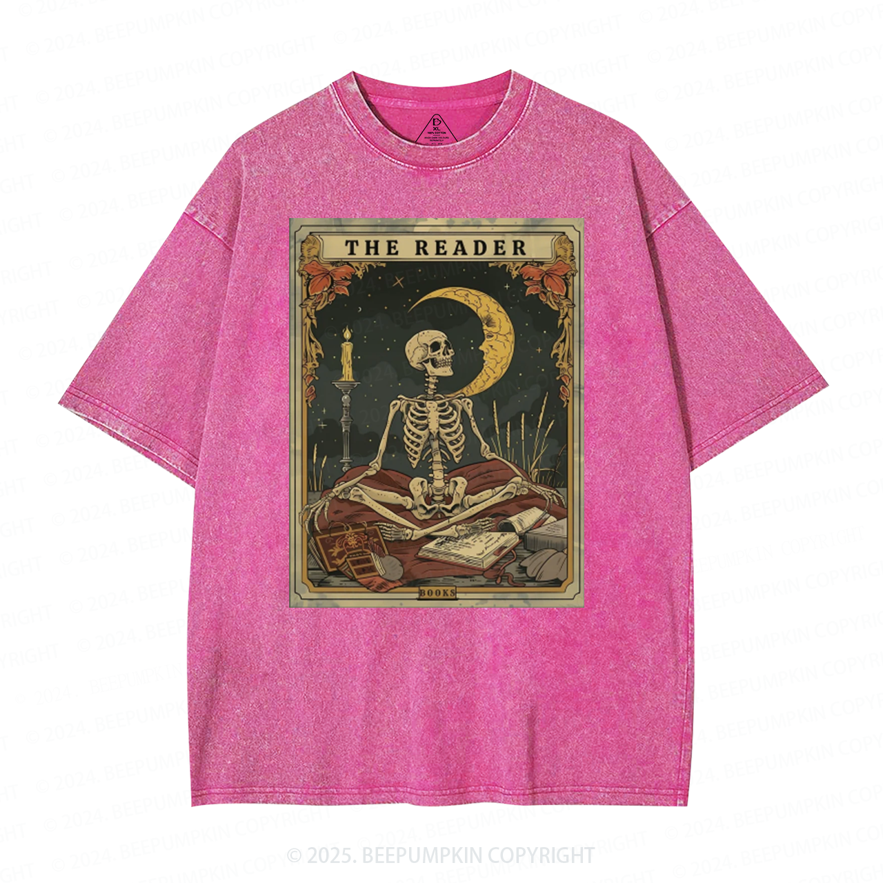 Personalized The Reader Tarot Card Mama Washed T-Shirts