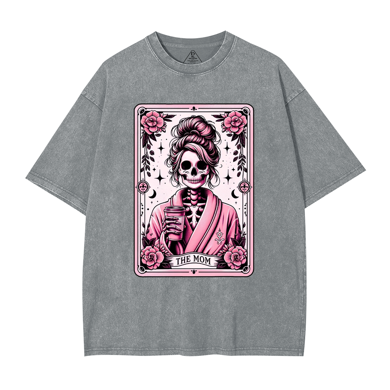 The Mom Funny Tarot Card Washed T-Shirts