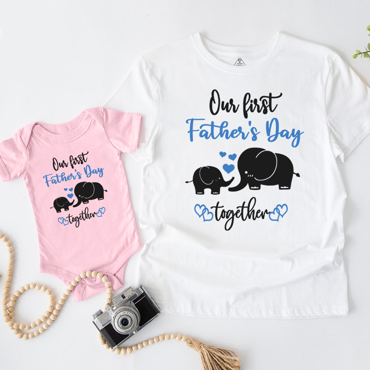 Our First Fathers Day Daddy And Me Matching Shirt