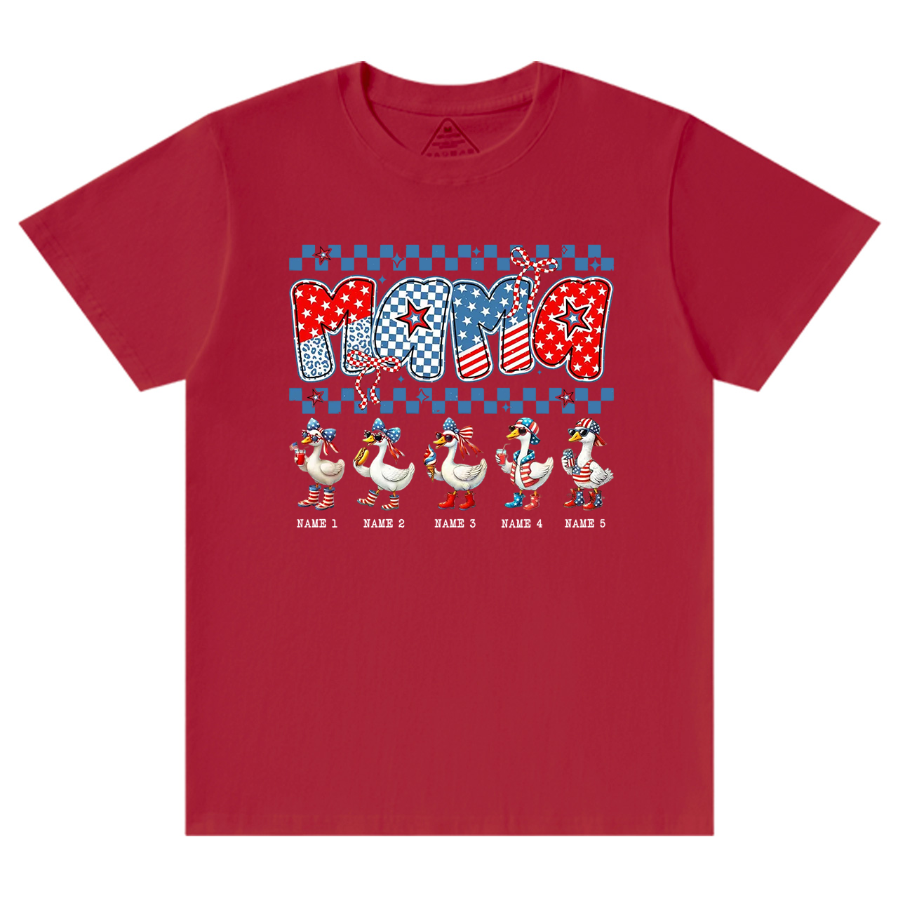 Personalized 4th Of July Mama Goose  T-Shirts