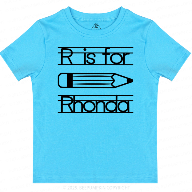  Custom Alphabet School Shirt For Kids