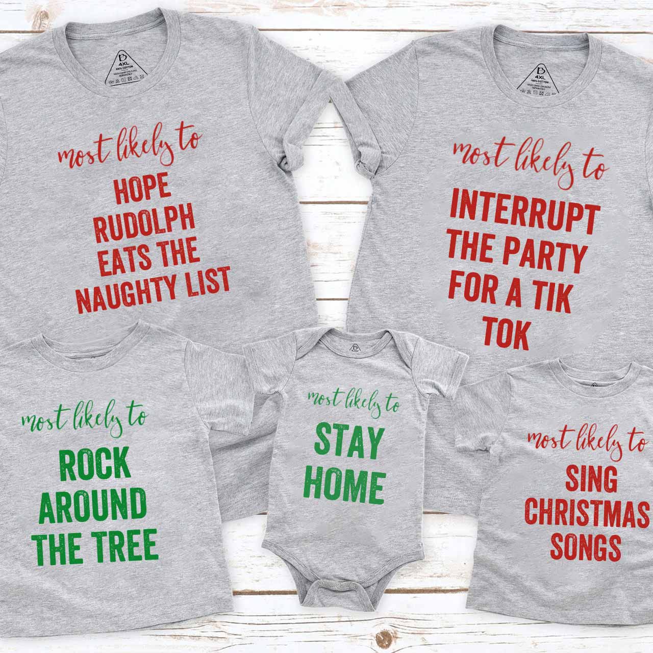Personalized Most Likely To Funny Christmas Family Matching T-Shirts Beepumpkin