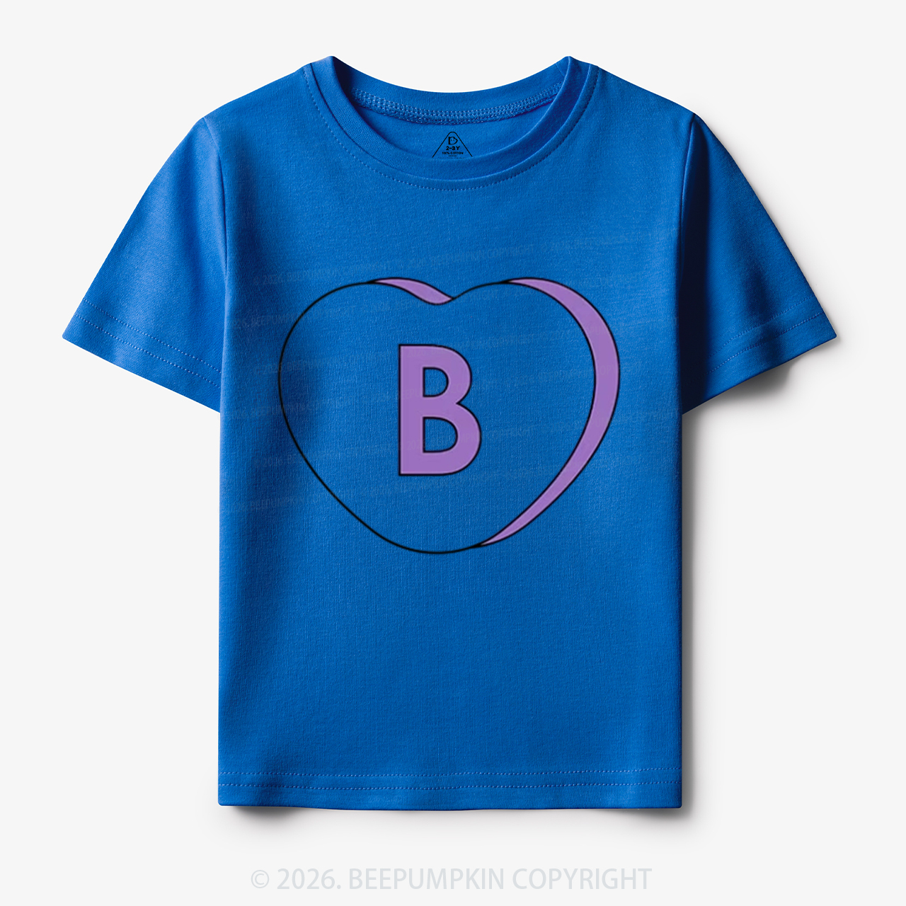 Personalized Candy Heart Initial Valentine's Day Toddler&Kid's Tees Beepumpkin