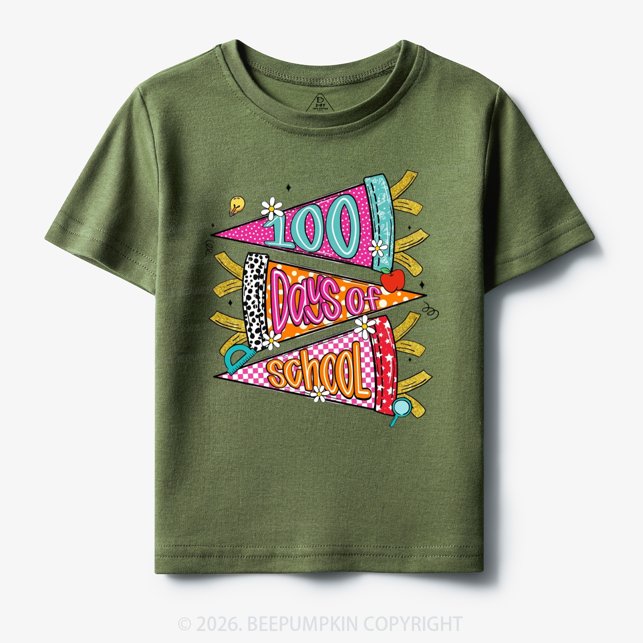 100 Days of School Coquette Bow Pencil Toddler&Kid's Tees