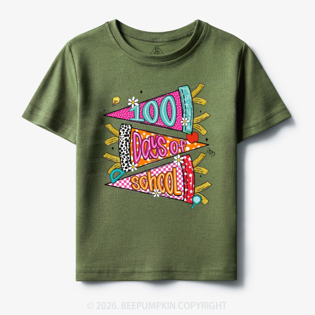 100 Days of School Coquette Bow Pencil Toddler&Kid's Tees