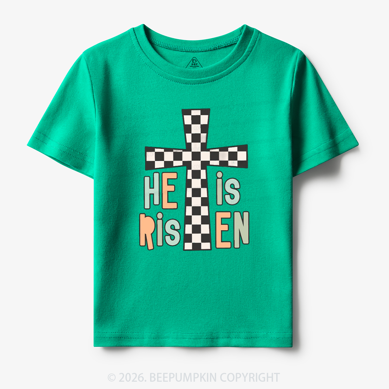 He Is Risen Easter Trendy Christian Toddler&Kid's Tees