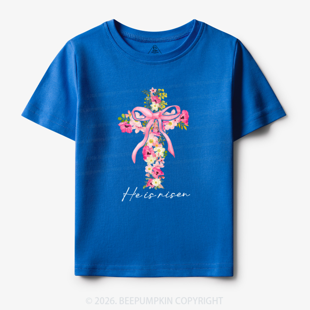 He Is Risen Easter Floral Toddler&Kid's Tees
