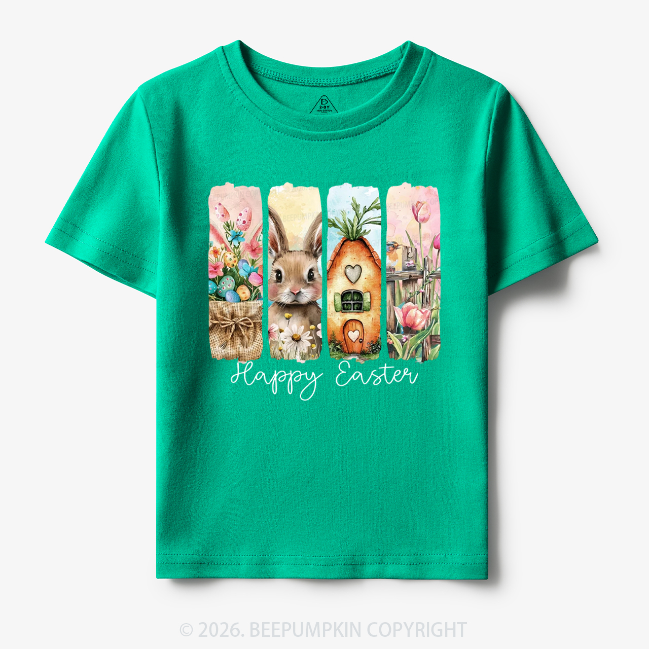Happy Easter Floral Spring Toddler&Kid's Tees