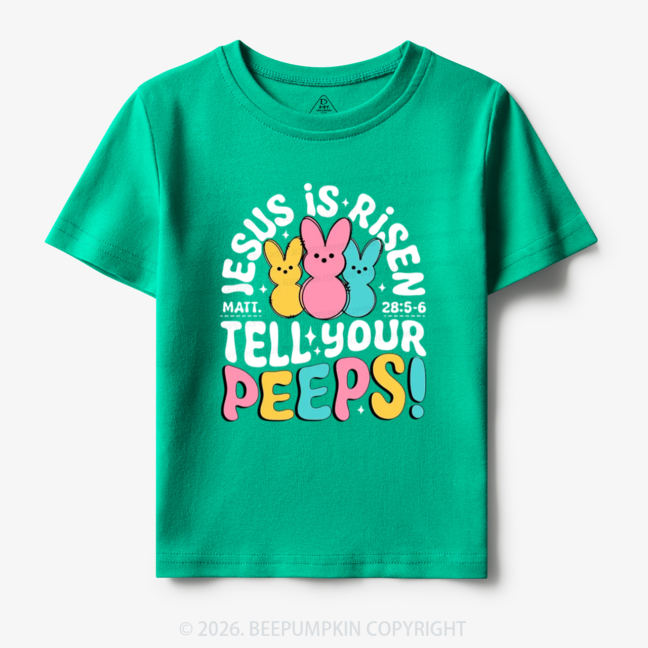 Jesus Is Risen Tell Your Peeps Easter Toddler&Kid's Tees