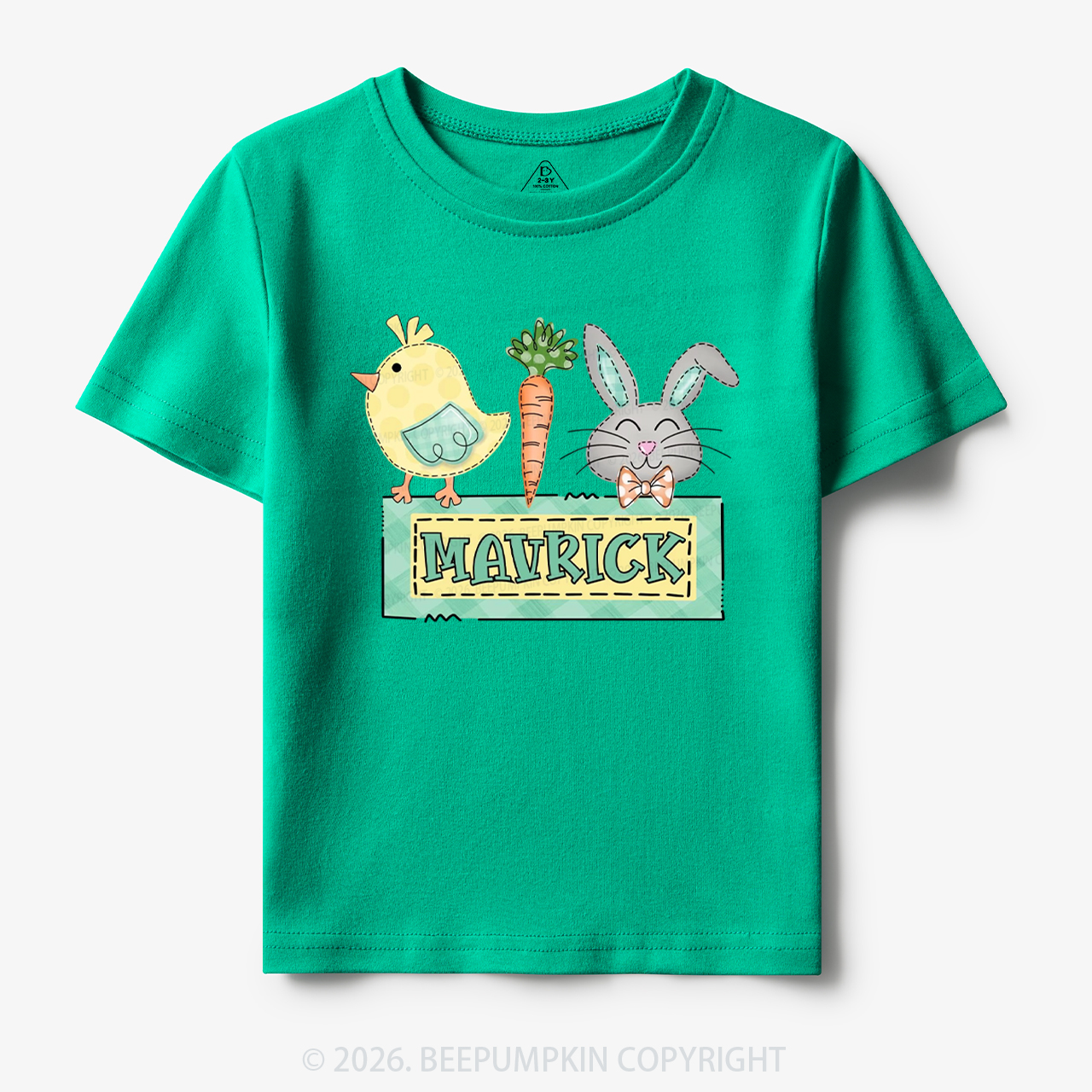 Personalized Name Easter Bunny Carrot Toddler&Kid's Tees