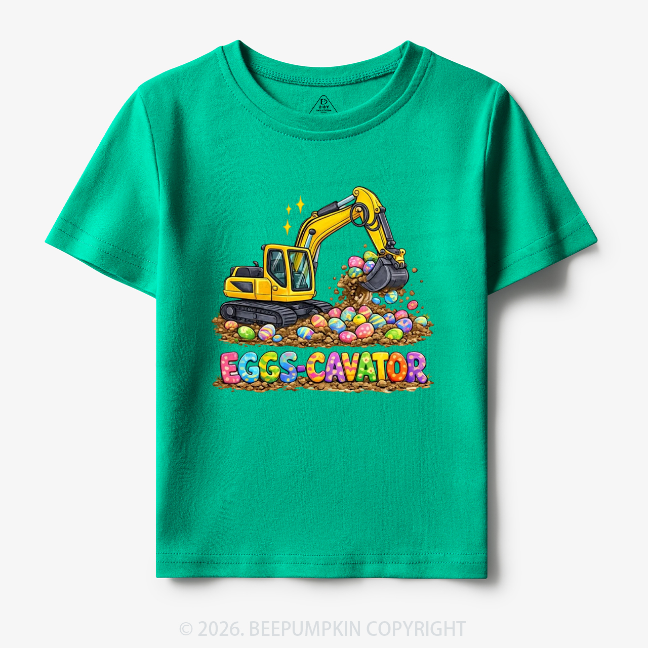 Eggs-Cavator Excavator Easter Toddler&Kid's Tees
