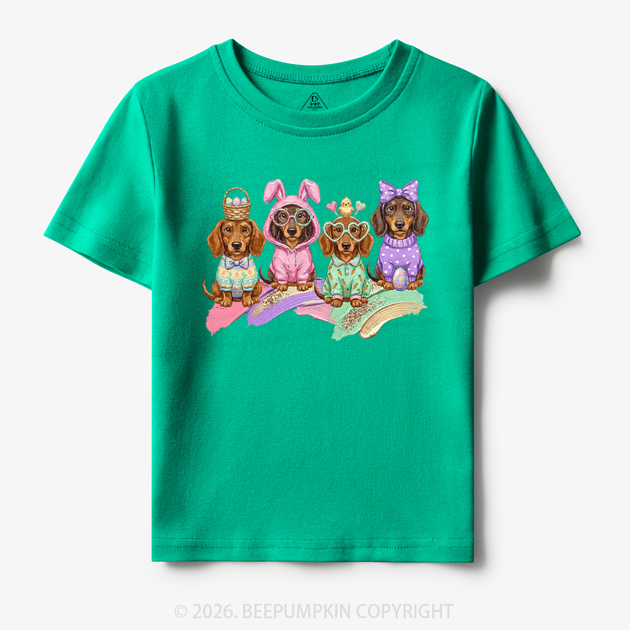Easter Dog Cute Dachshund Toddler&Kid's Tees