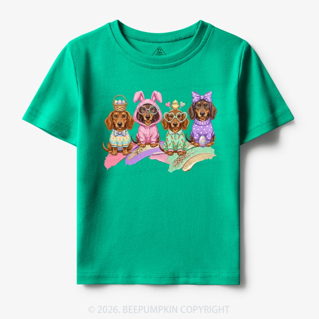 Easter Dog Cute Dachshund Toddler&Kid's Tees