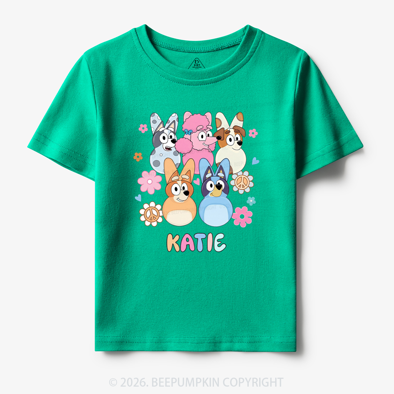 Personalized Cartoon Dog Easter Toddler&Kid's Tees