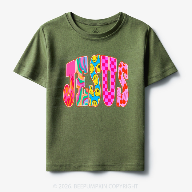 Jesus Loves Me Retro Colorful Toddler&Kid's Tees