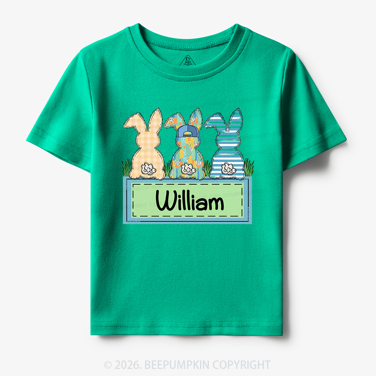 Personalized Name Retro Happy Easter Toddler&Kid's Tees