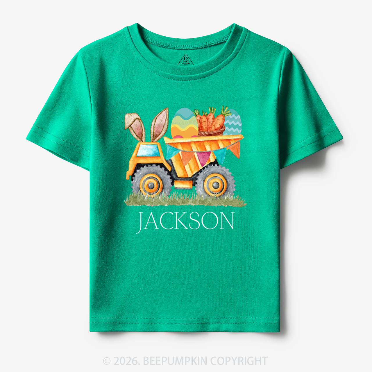 Personalized Name Easter Dump Truck Toddler&Kid's Tees
