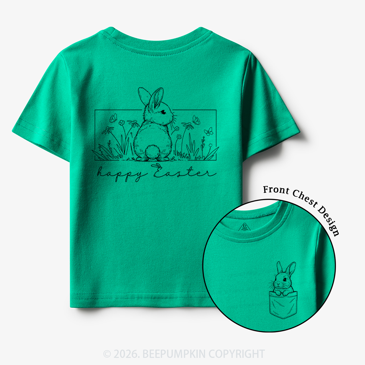 Happy Easter Spring Flowers Toddler&Kid's Tees