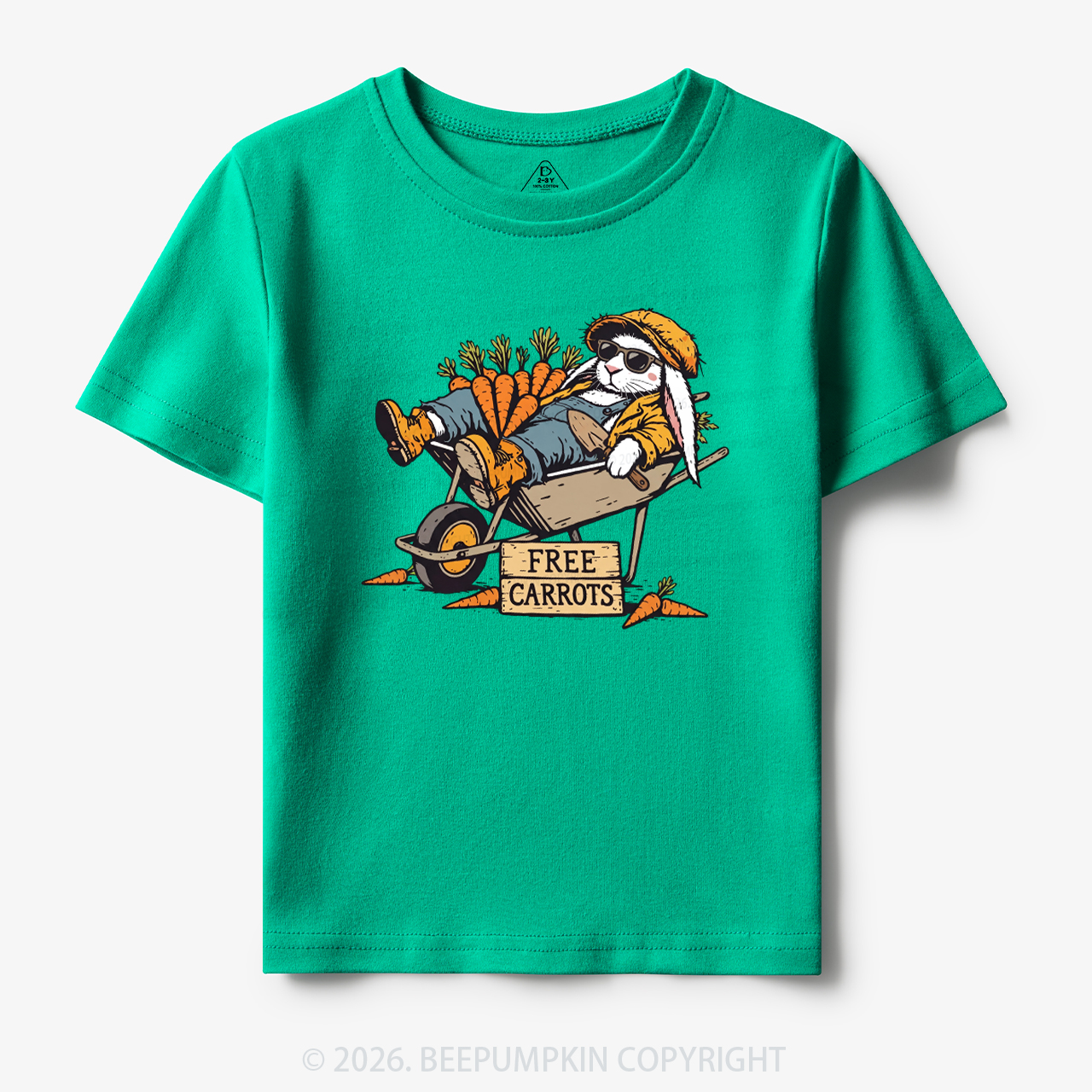 Cool Bunny Free Carrots Easter Toddler&Kid's Tees