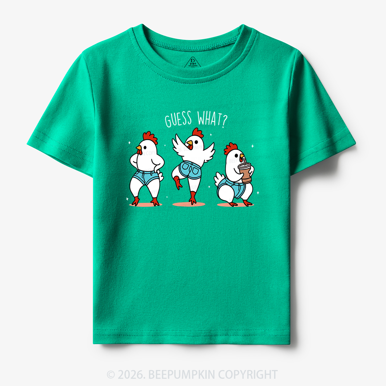 Guess What Chicken Butt Funny Western Toddler&Kid's Tees