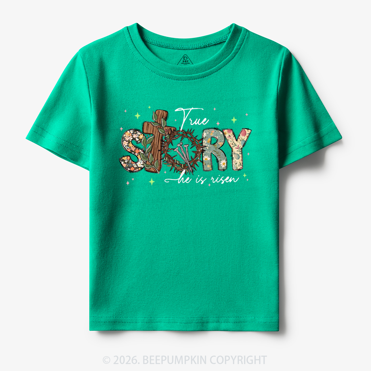 True Story He Is Risen Retro Easter Toddler&Kid's Tees