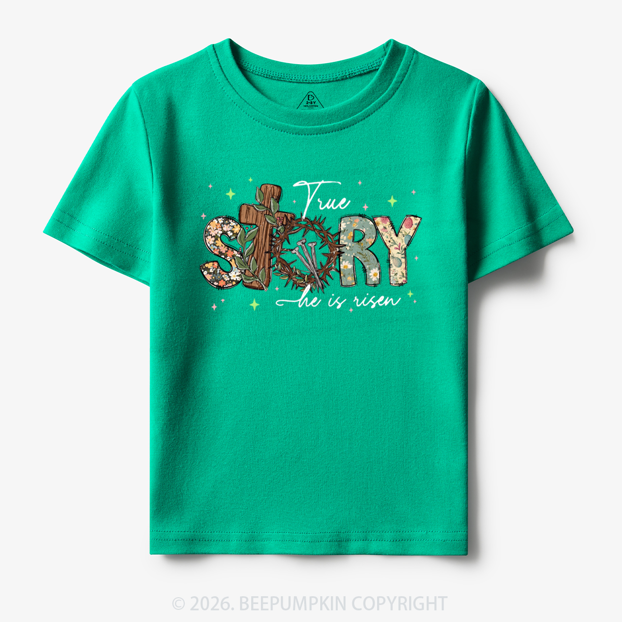 True Story He Is Risen Retro Easter Toddler&Kid's Tees