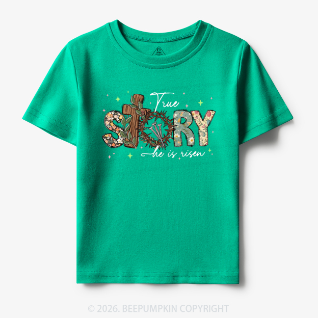 True Story He Is Risen Retro Easter Toddler&Kid's Tees