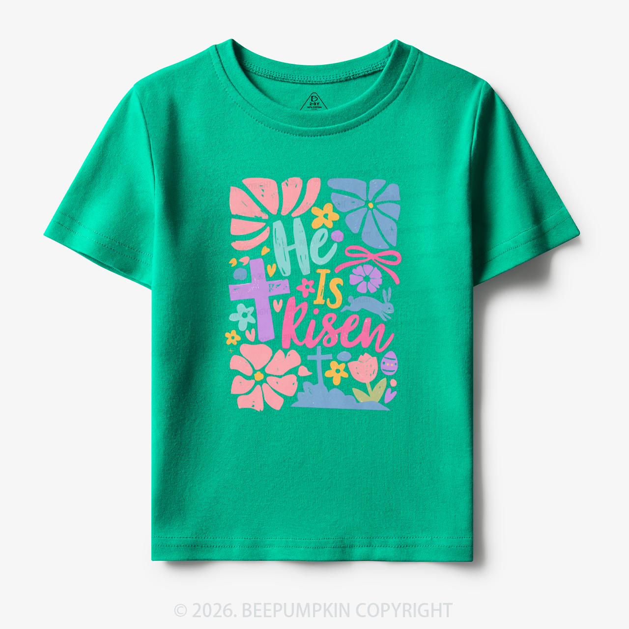 He is Risen Retro Christian Easter Toddler&Kid's Tees