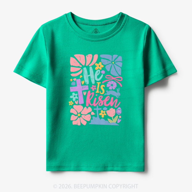 He is Risen Retro Christian Easter Toddler&Kid's Tees