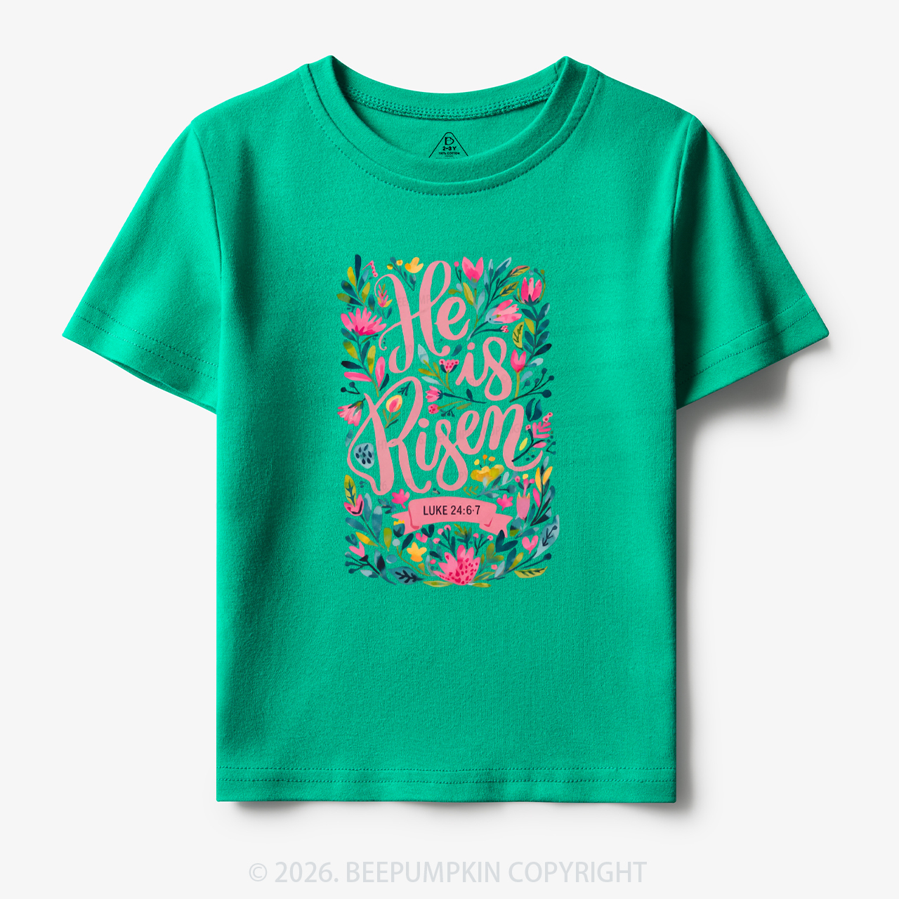 Christian Easter Floral Resurrection Toddler&Kid's Tees