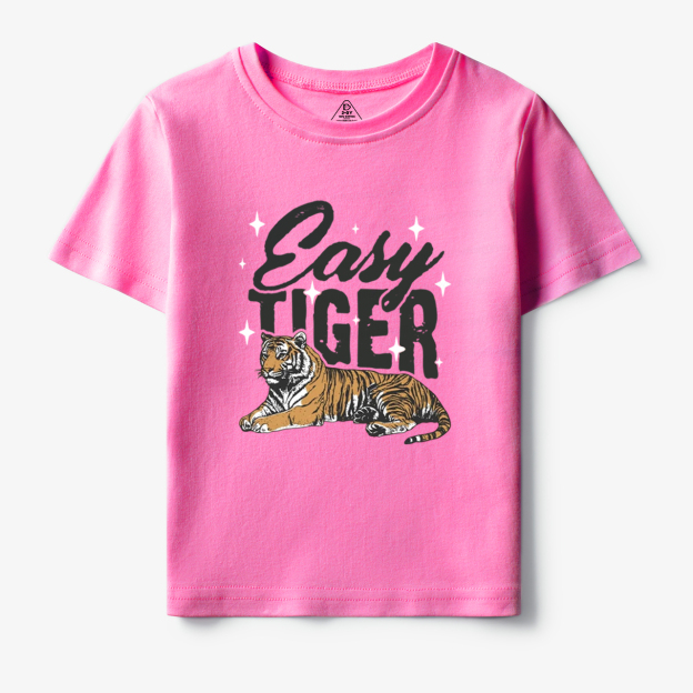 Retro Easy Tiger Funny Animal Toddler&Kid's Tees