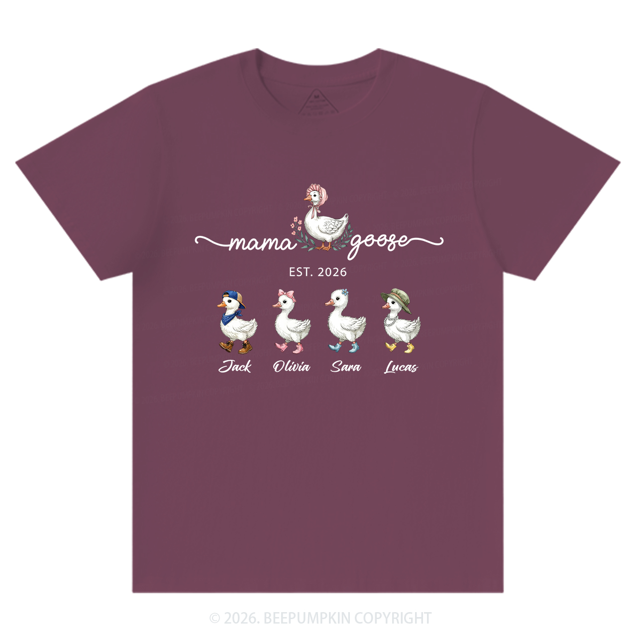 Personalized Mama Kids Names T-Shirts