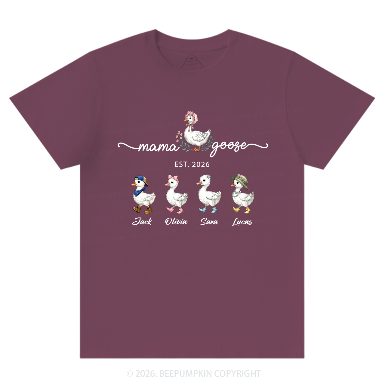 Personalized Mama Kids Names T-Shirts