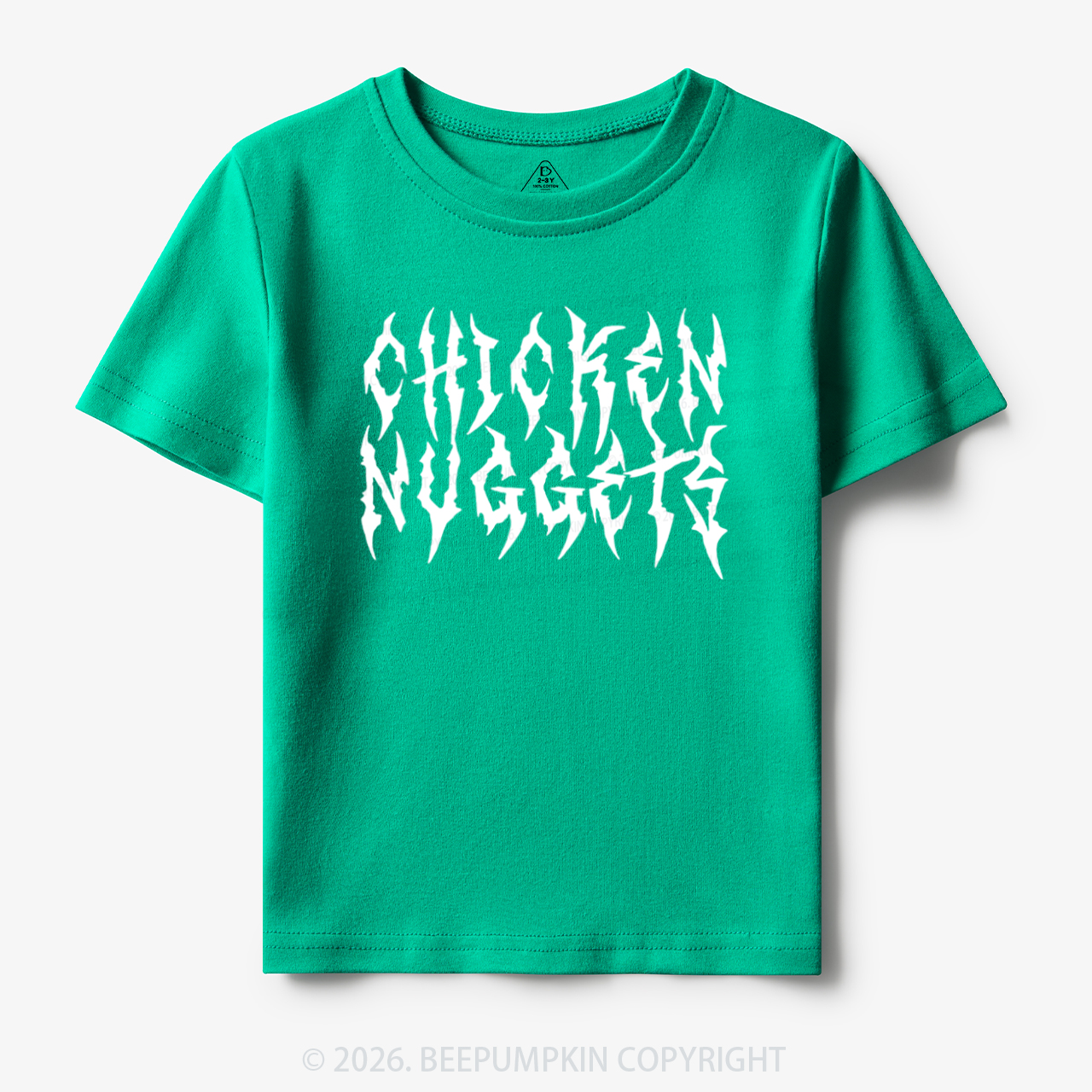 Chicken Nuggets Heavy Metal Font Toddler&Kid's Tees