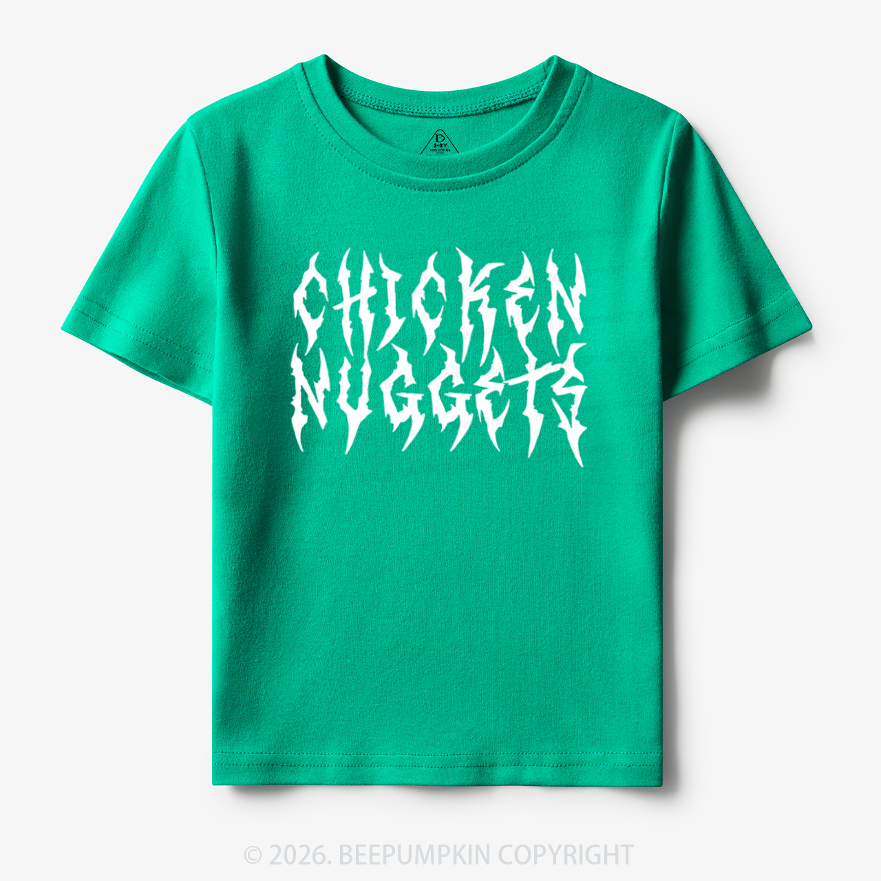Chicken Nuggets Heavy Metal Font Toddler&Kid's Tees
