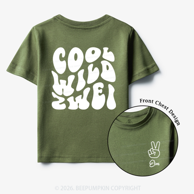 Personalized Birthday Cool Wild Zwei Toddler&Kid's Tees