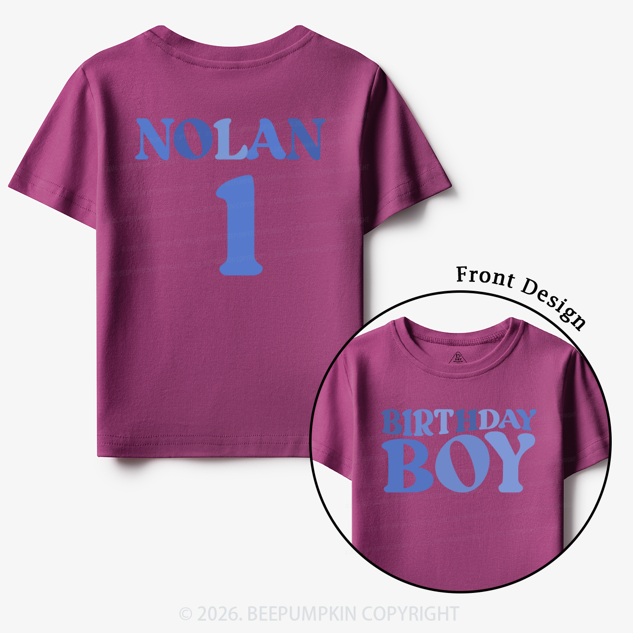 Personalized Name Birthday Boy Toddler&Kid's Tees