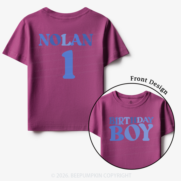 Personalized Name Birthday Boy Toddler&Kid's Tees